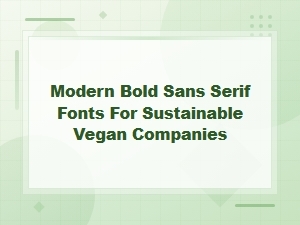 Modern Bold Sans Serif Fonts for Sustainable Vegan Brands